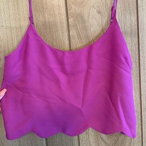 Cropped Scalloped Shirt